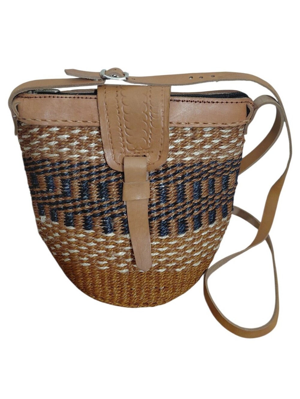 Handwoven Sisal Crossbody Bag